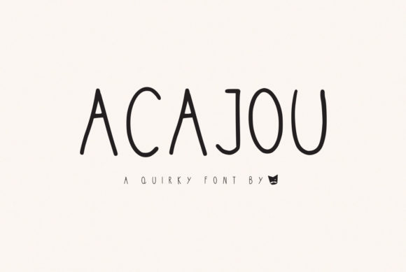 Acajou: A Handwritten Font for Digital Marketing