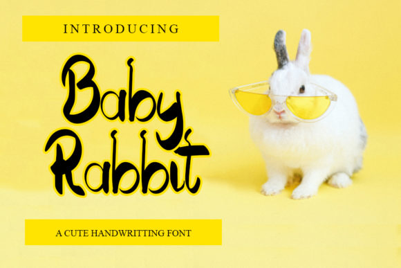 Baby Rabbit: A Handwritten Font for Creative Projects