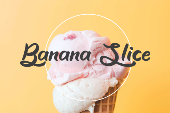 Banana Slice: A Playful Script Font