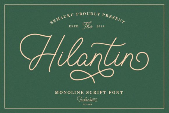 Hilantin: A Delicate Script Font for Crafters