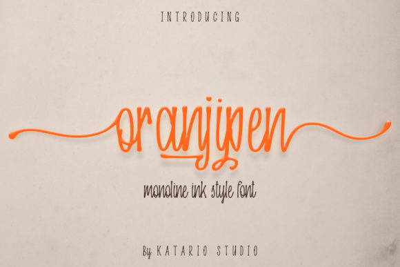 Oranjipen: A Creative Script Font